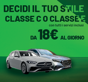 Mercedes Classe C e Classe E da 18 euro al giorno
